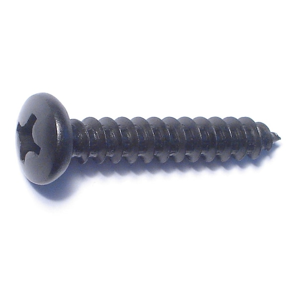 Midwest Fastener Sheet Metal Screw, #14 x 1-1/2 in, Black Steel Pan Head Phillips Drive, 5 PK 79431 - main